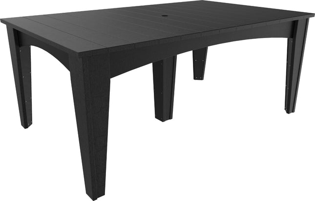 Island Dining Table (44"x72" Rectangular) Black