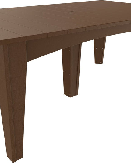 Island Dining Table (44" x 72" Rectangular) Chestnut Brown