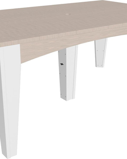 Island Dining Table (44" x 72" Rectangular) Birch & White