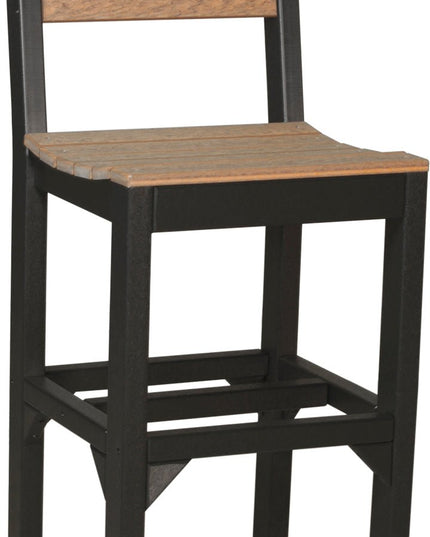 Island Side Chair (Bar Height) Antique Mahogany & Black