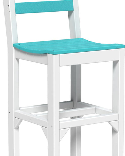 Island Side Chair (Bar Height) Aruba Blue & White