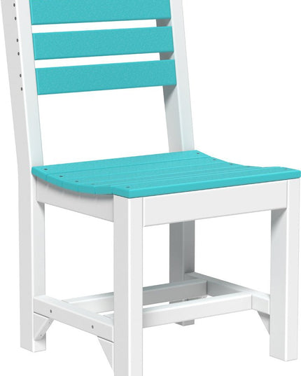 Island Side Chair (Dining Height) Aruba Blue & White