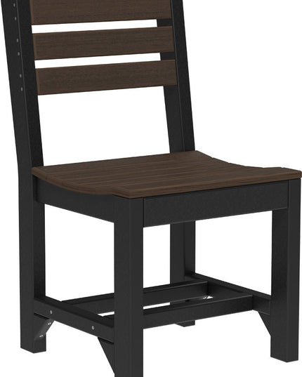 Island Side Chair (Dining Height) Brazilian Walnut & Black