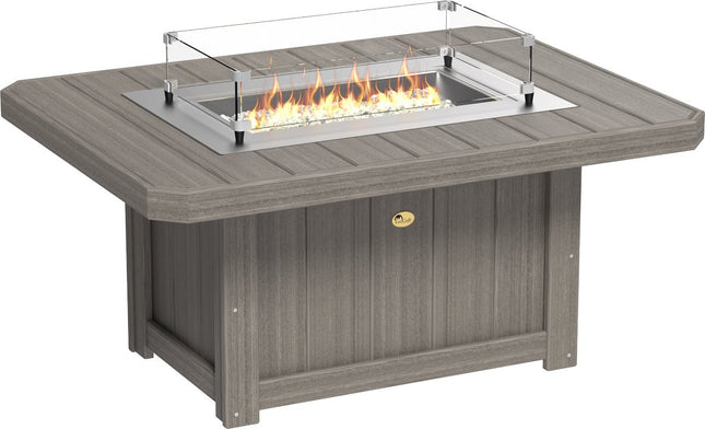 LuxCraft Lumin Fire Pit 51" Rectangular Coastal Gray