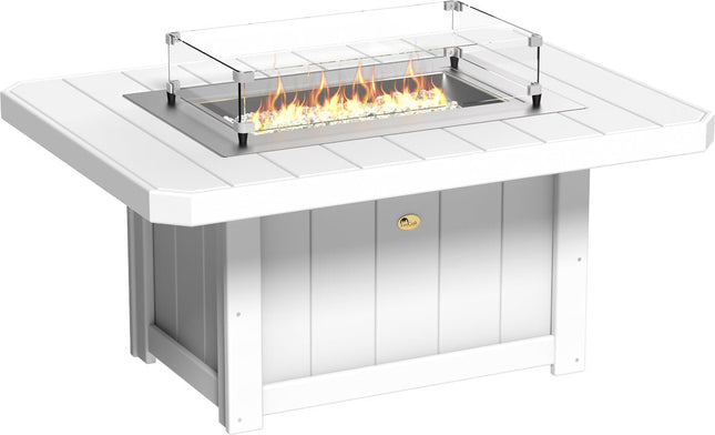 LLuxCraft Lumin Fire Pit 51" Rectangular White