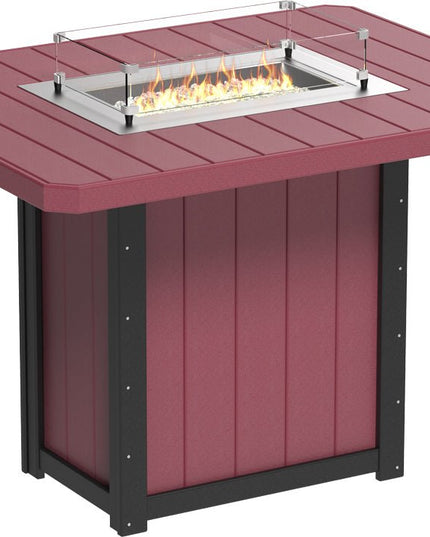 Lumin Fire Table 62" Base (Bar Height) Cherrywood & Black