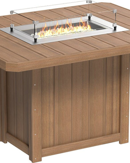 Lumin Fire Table 62" Base (Counter Height) Antique Mahogany