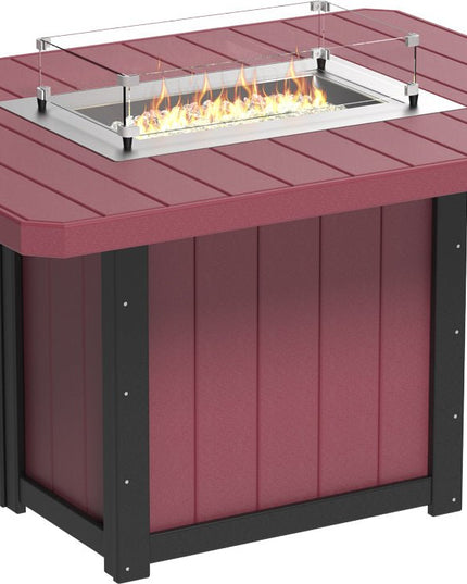 Lumin Fire Table 62" Base (Counter Height) Cherrywood & Black