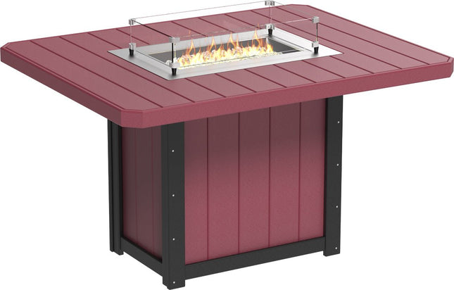 Lumin Fire Table 62" Base (Counter Height) Cherrywood & Black