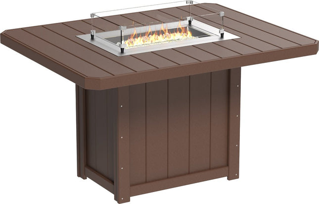 Lumin Fire Table 62" Base (Counter Height) Chestnut Brown