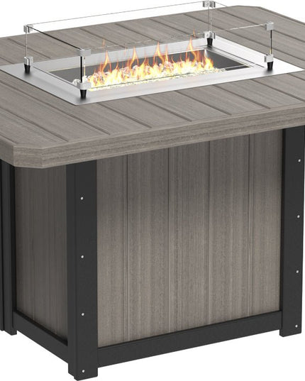 Lumin Fire Table 62" Base (Counter Height) Coastal Gray & Black