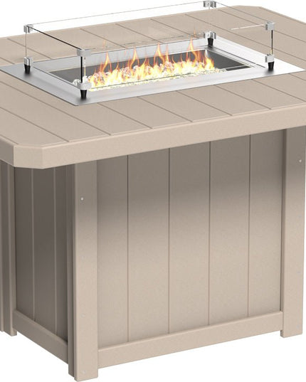 Lumin Fire Table 62" Base (Counter Height) Weatherwood