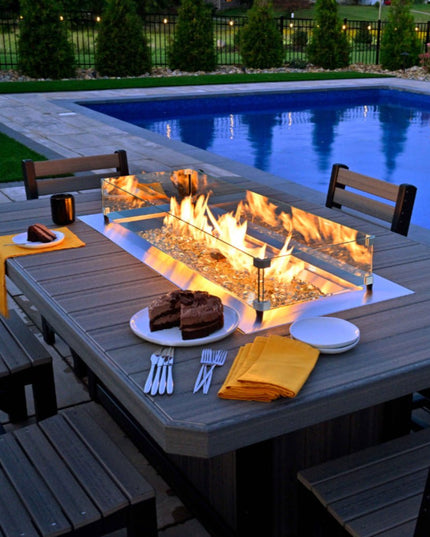 Lumin Fire Table - LuxCraft 79" Rectangular