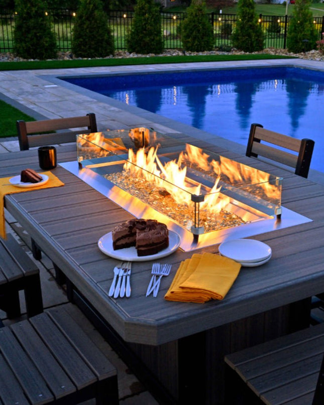 Lumin Fire Table - LuxCraft 79" Rectangular