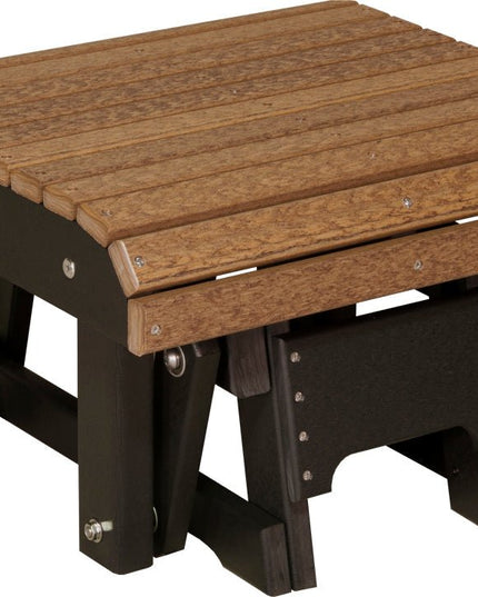 LuxCracft Poly Glider Footrest (Antique Mahogany & Black)