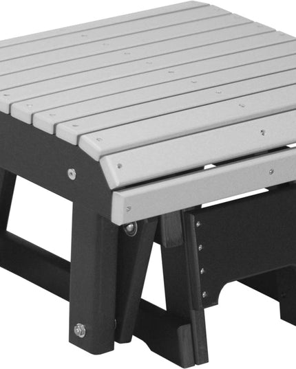 LuxCracft Poly Glider Footrest (Dove Gray & Black)