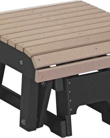 LuxCracft Poly Glider Footrest (Weatherwood & Black)