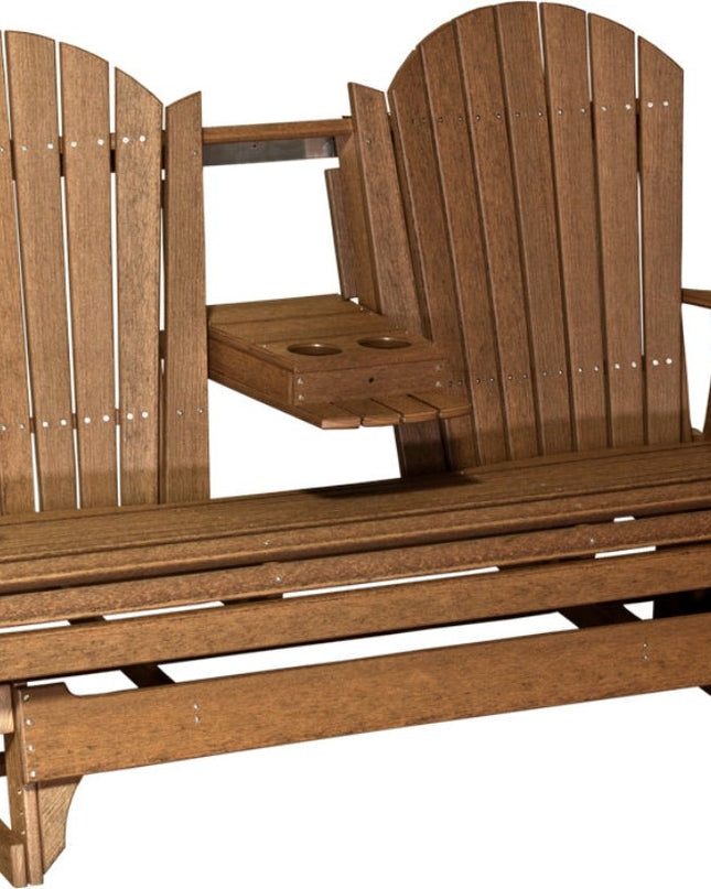 5' Adirondack Poly Balcony Glider Antique Mahogany