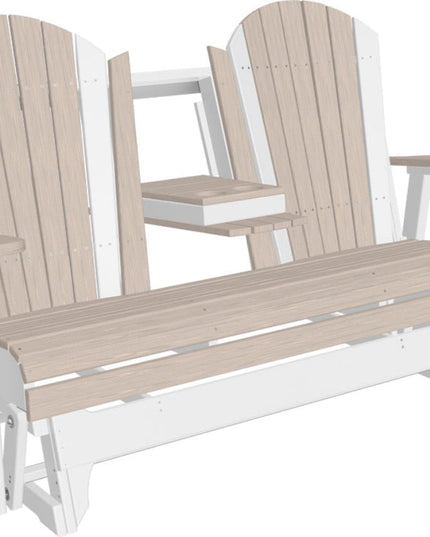 5' Adirondack Poly Balcony Glider Birch & White