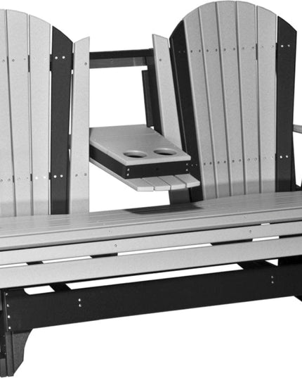 5' Adirondack Poly Balcony Glider Dove Gray & Black