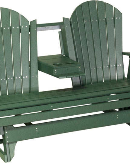5' Adirondack Poly Balcony Glider Green