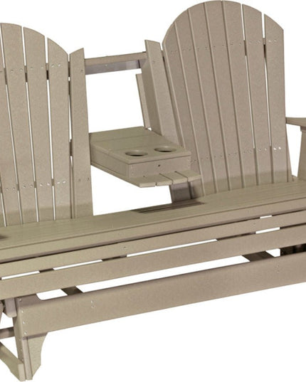 5' Adirondack Poly Balcony Glider Weatherwood