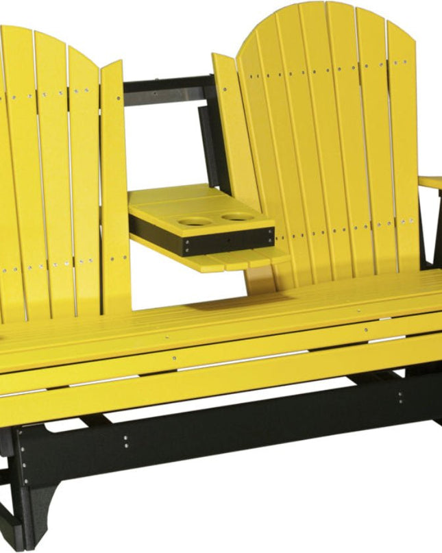 5' Adirondack Poly Balcony Glider Yellow & Black