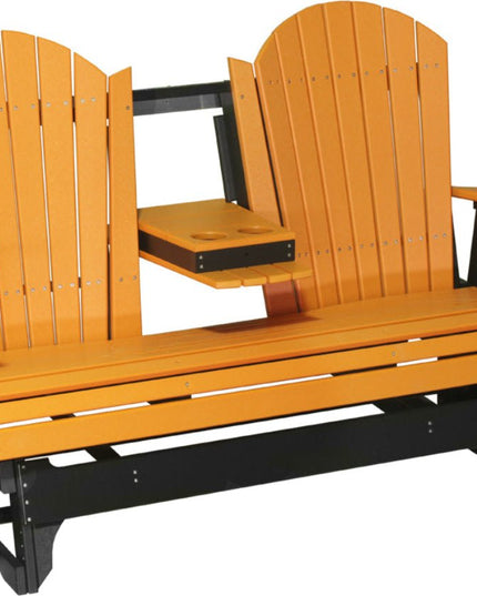 5' Adirondack Poly Balcony Glider Tangerine & Black