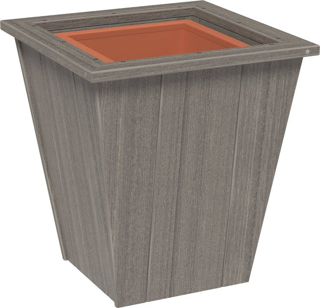 LuxCraft Elite 18″Planter featured in Coastal gray