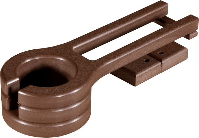 LuxCraft Poly Cup Holder  (Weatherwood & Chestnut Brown) Slide-Out.