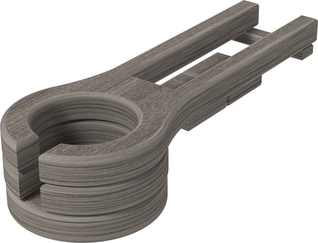 LuxCraft Poly Cup Holder (Coastal Gray) Slide-Out.