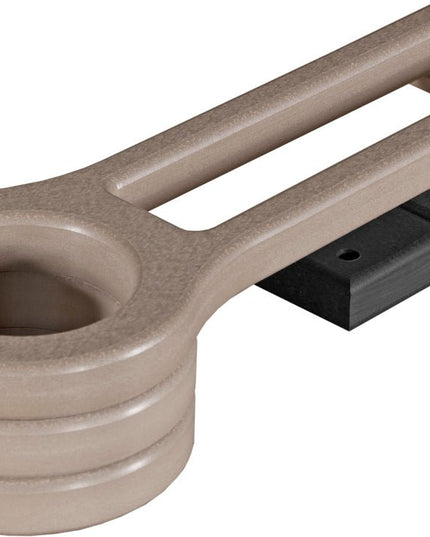 LuxCraft Poly Cup Holder (Weatherwood & Black) Slide-Out.