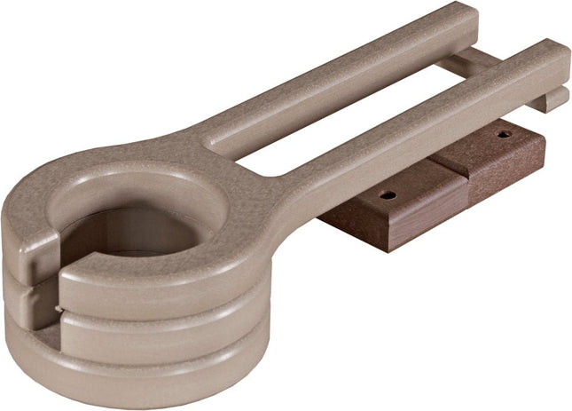 LuxCraft Poly Cup Holder  (Weatherwood & Chestnut Brown) Slide-Out.