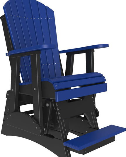 LuxCraft 2 foot Adirondack Poly Balcony Glider Blue & Black