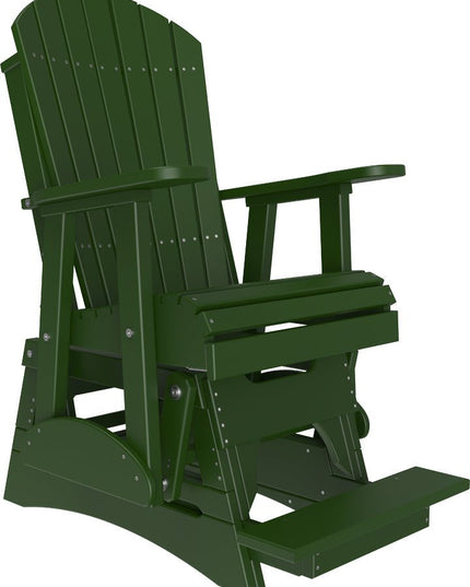 LuxCraft 2 foot Adirondack Poly Balcony Glider Green
