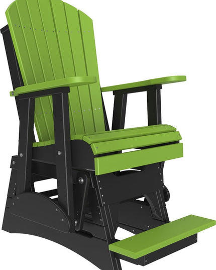LuxCraft 2 foot Adirondack Poly Balcony Glider Lime Green & Black