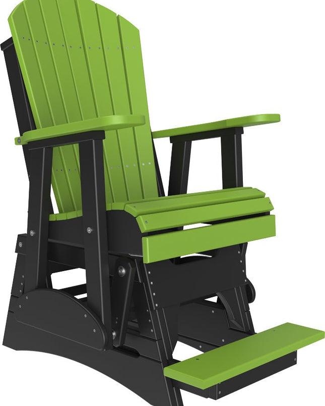 LuxCraft 2 foot Adirondack Poly Balcony Glider Lime Green & Black