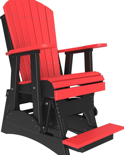 LuxCraft 2 foot Adirondack Poly Balcony Glider Red & Black