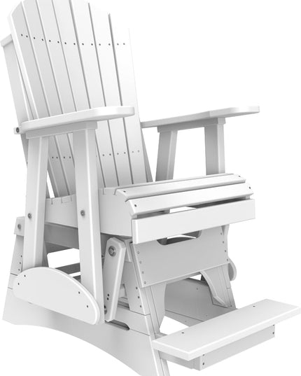 LuxCraft 2 foot Adirondack Poly Balcony Glider White