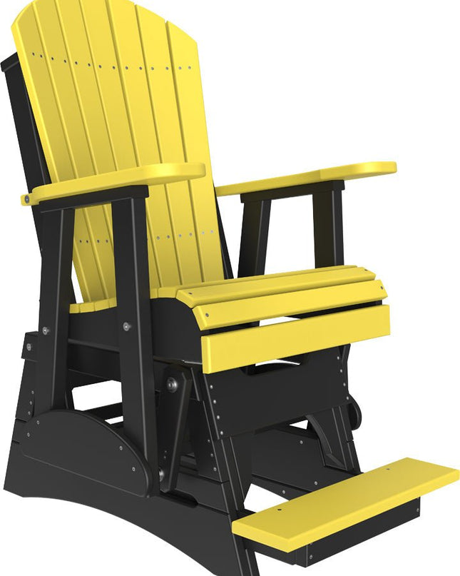 LuxCraft 2 foot Adirondack Poly Balcony Glider Yellow & Black