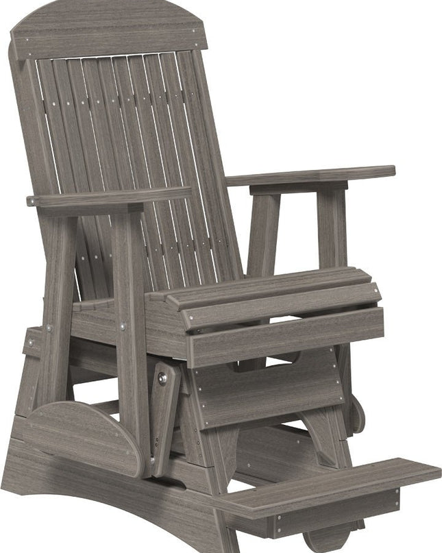 LuxCraft 2 foot Classic Balcony Glider Coastal Gray