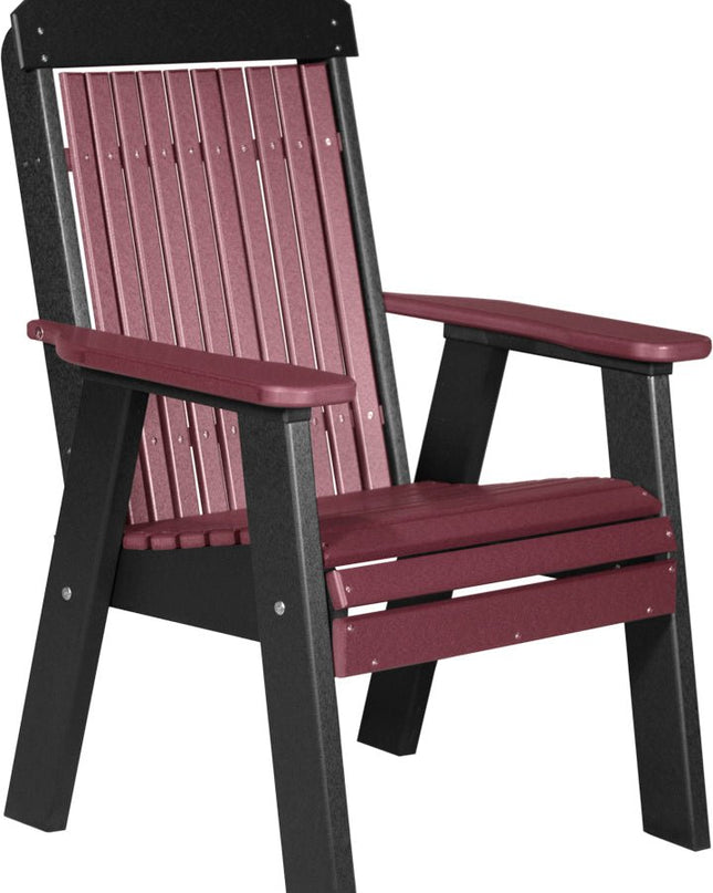 LuxCraft 2 foot Classic Poly Bench Cherrywood & Black