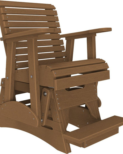 LuxCraft 2 foot Plain Poly Balcony Glider Antique Mahogany