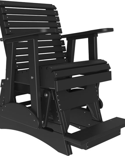 LuxCraft 2 foot Plain Poly Balcony Glider Black