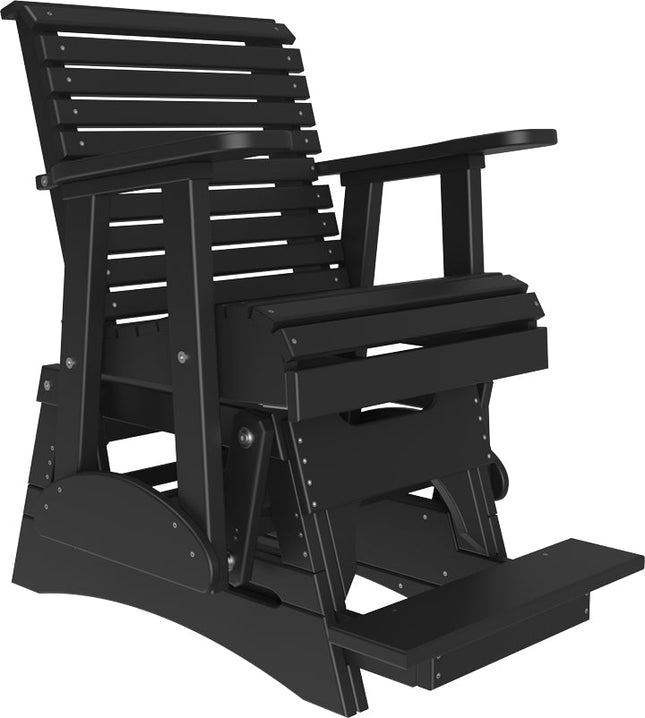 LuxCraft 2 foot Plain Poly Balcony Glider Black