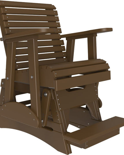 LuxCraft 2 foot Plain Poly Balcony Glider Chestnut Brown