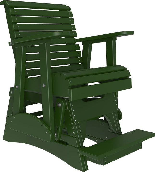 LuxCraft 2 foot Plain Poly Balcony Glider Green