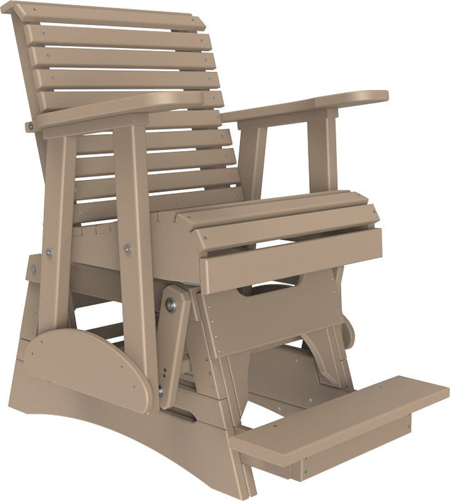 LuxCraft 2 foot Plain Poly Balcony Glider (Weatherwood)....