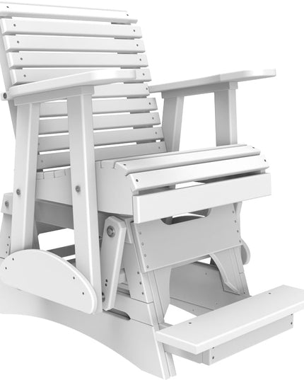 LuxCraft 2 foot Plain Poly Balcony Glider White