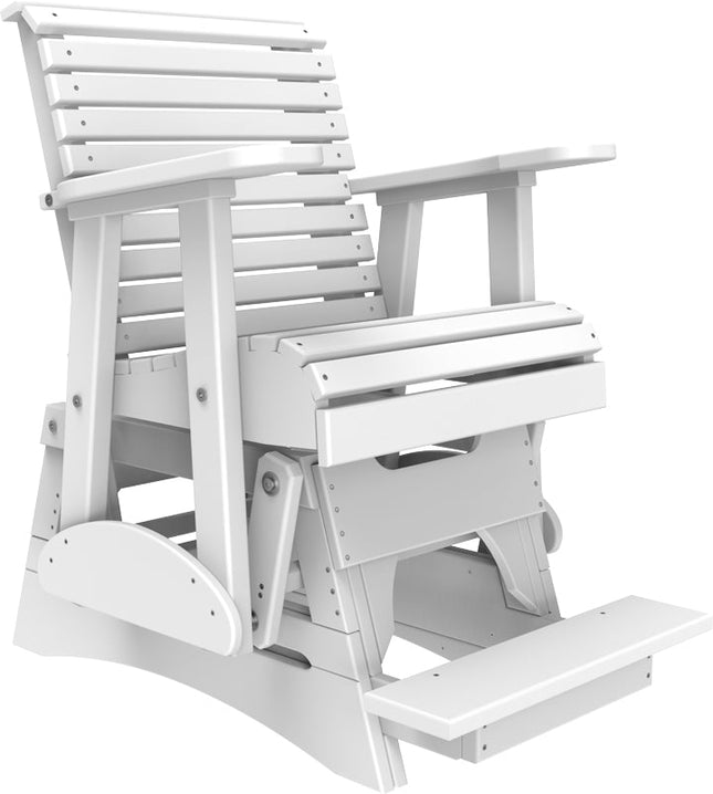 LuxCraft 2 foot Plain Poly Balcony Glider White